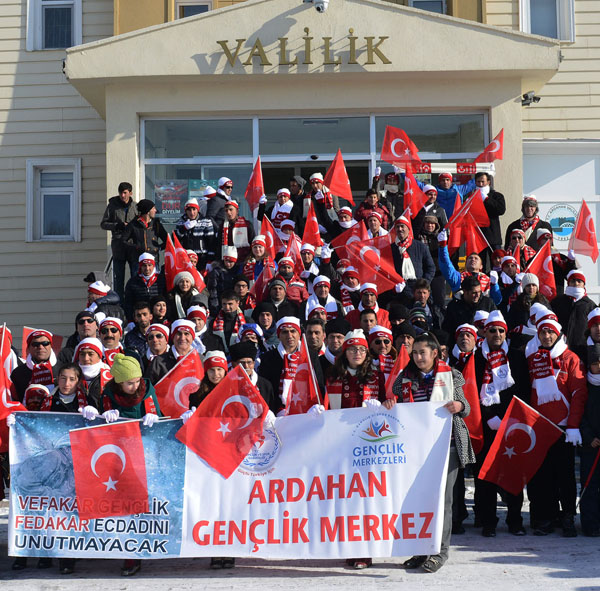 Sarıkamış Şehitleri için Ardahanda yürüyüş