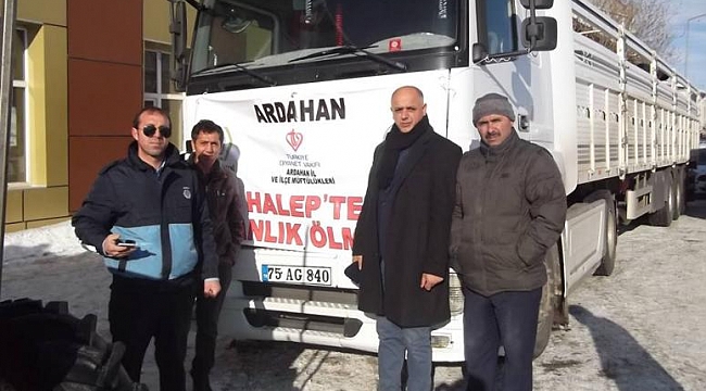 Göle İlçesinden Halep 'e yardım eli