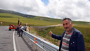 Uçurumlu yola bariyer önlemi