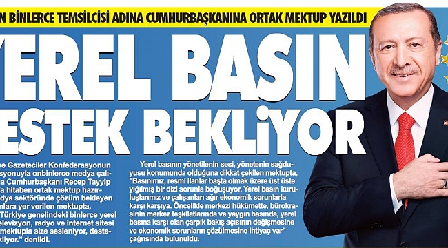 YEREL BASIN DESTEK BEKLİYOR