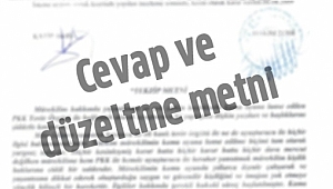 DÜZELTME VE CEVAP METNİ