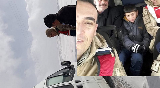 Yolcuların imdadına Jandarma yetişti