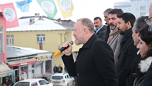 HDP'nin Göle'de büro açılışı mitinge dönüştü