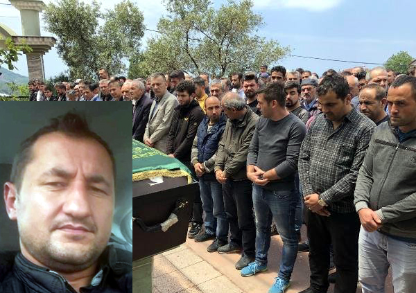 Taş ocağında ölen işçiye hüzünlü veda