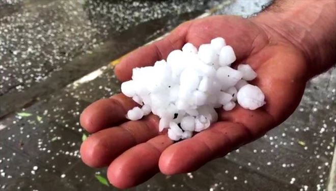 Ardahan'da dolu yağışı etkili oldu