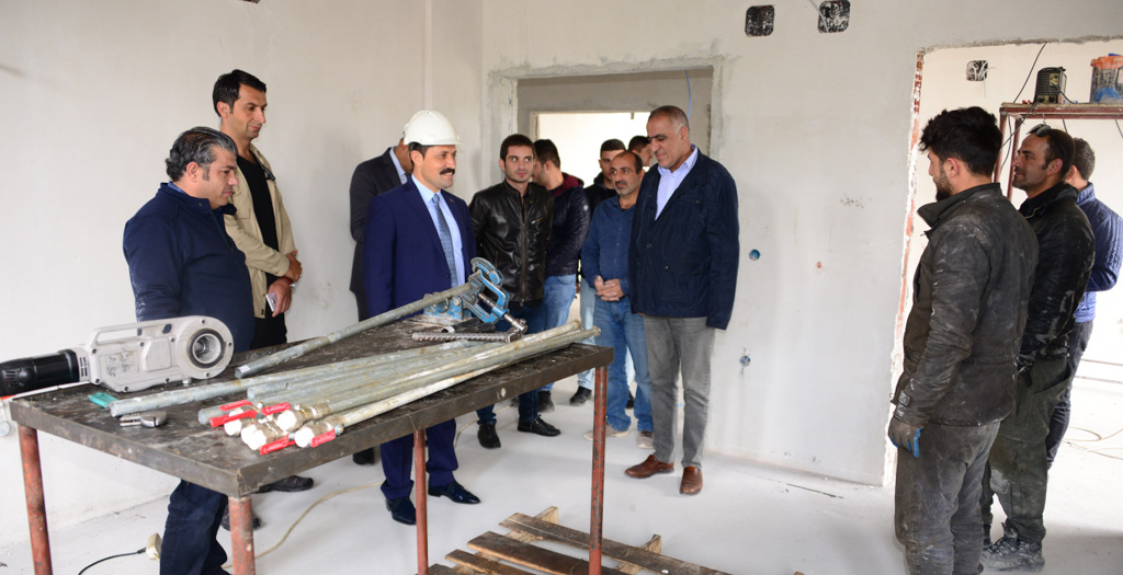 Vali Masatlı, inşaatları inceledi
