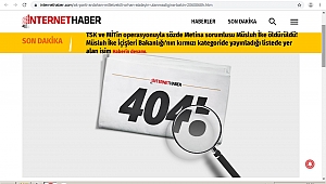İnternet haber, Atalay'la ilgili haberi kaldırdı