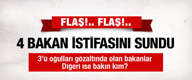 AK Parti'de büyük sıkıntı 4 Bakan istifalarını sundu!