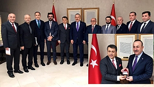KGK HEYETİ BAKAN ÇAVUŞOĞLU'NU ZİYARET ETTİ
