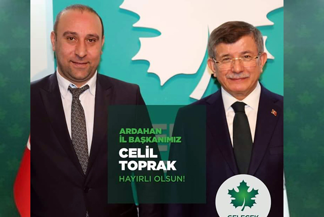 GELECEK PARTİSİ CELİL TOPRAK'A EMANET