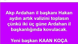 AK PARTİ İL BAŞKANLARI İSTİFA ETTİ