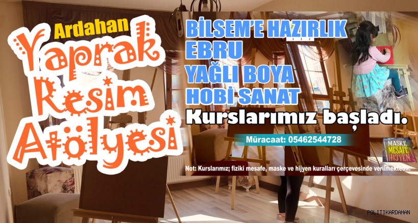 YAPRAK RESİM ATÖLYESİ, YENİ KURSLARIYLA HİZMETİNİZDE