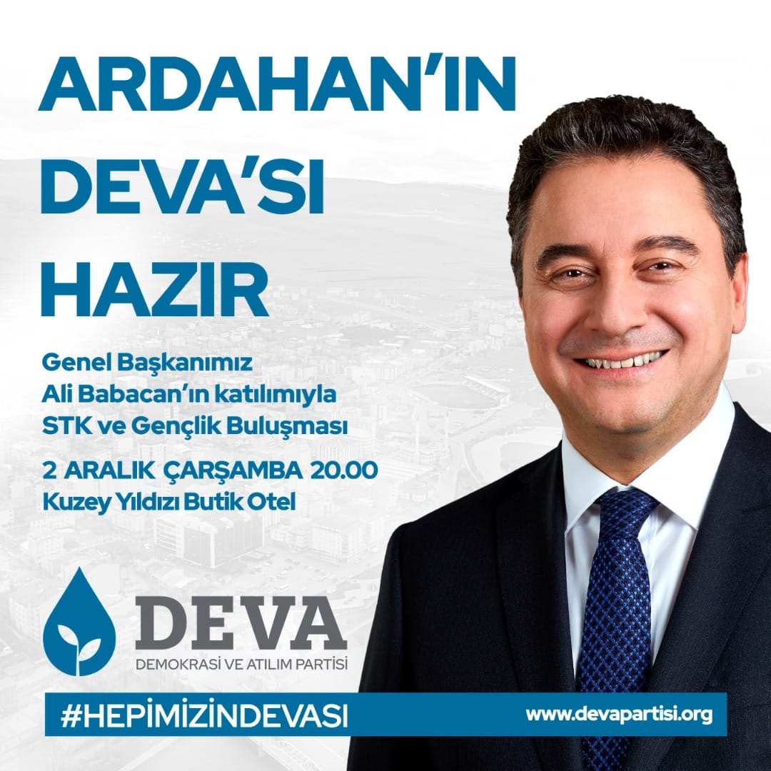 ALİ BABACAN ÇARŞAMBA GÜNÜ ARDAHAN'DA