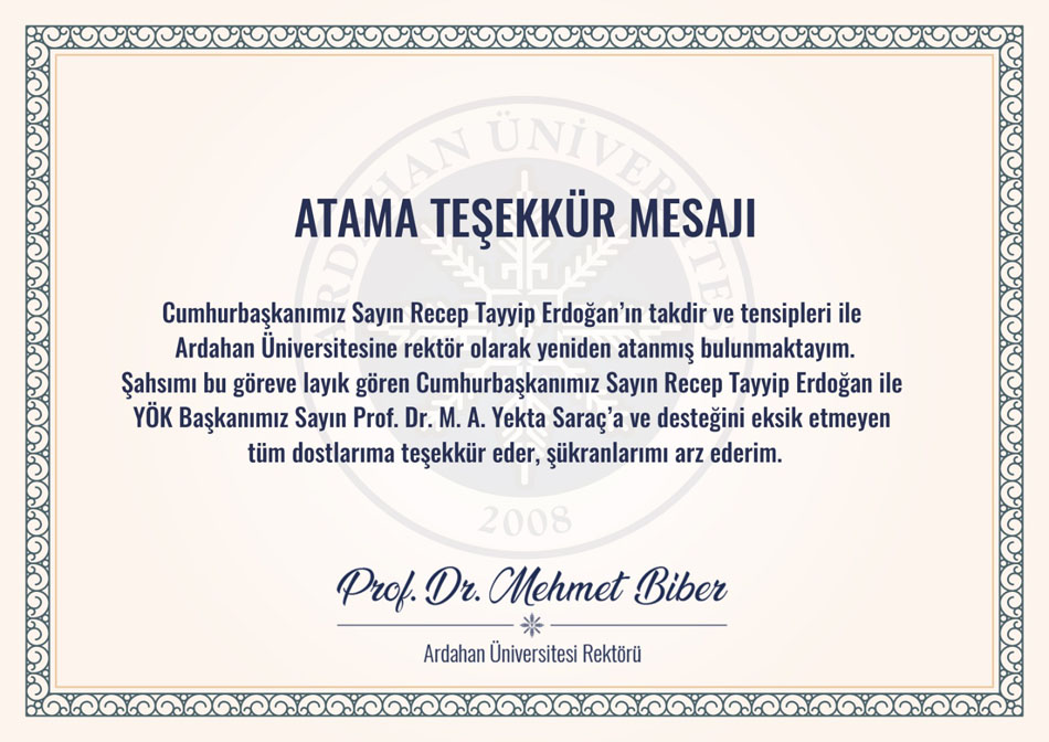 ARÜ’DE BİBER’Lİ İKİNCİ DÖNEM