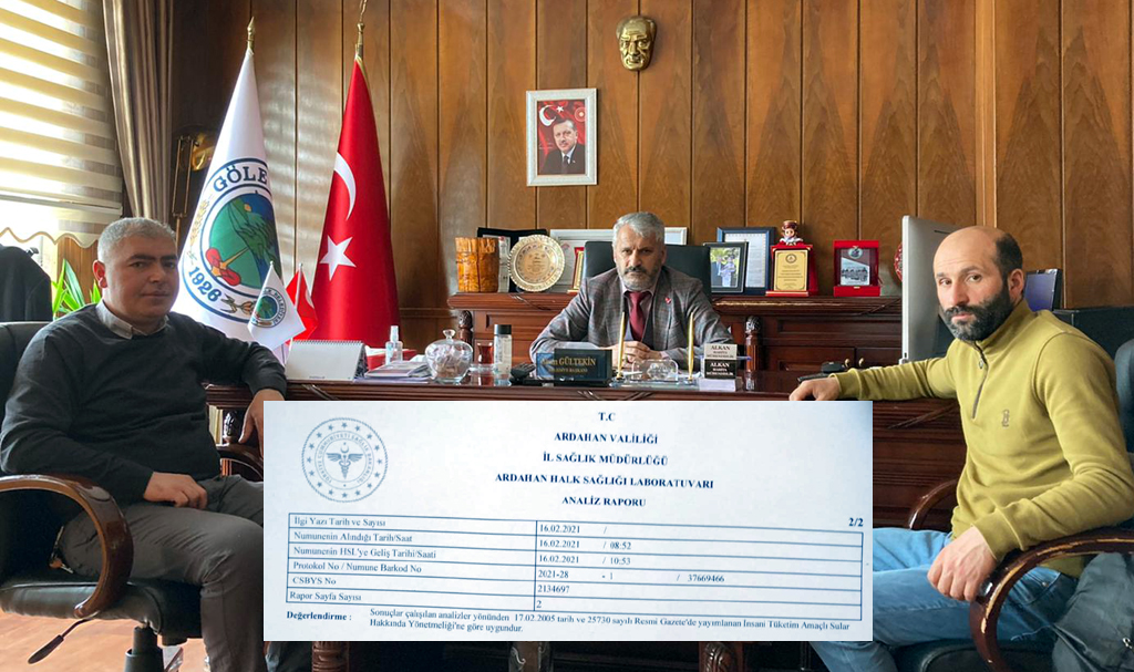 GÖLE İÇME SUYU ANALİZ RAPORU ONAYLANDI