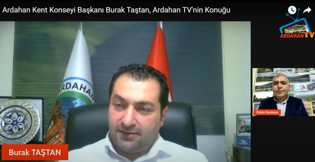 BURAK TAŞTAN, ARDAHAN TV’NİN CANLI YAYIN KONUĞU OLDU