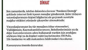 VALİLİK VE BELEDİYEDEN DOLANDIRICILIK UYARISI