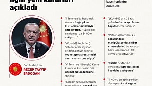 1 TEMMUZ'DA TAM NORMALLEŞMEYE GEÇİLİYOR!