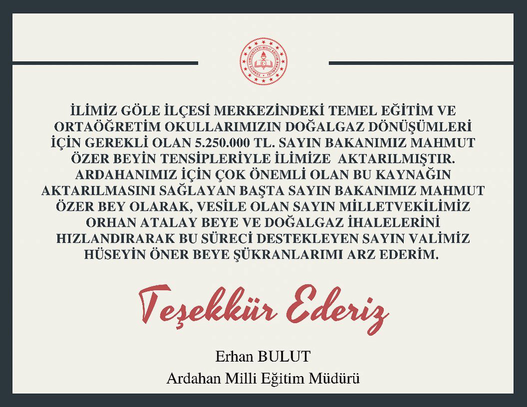 OKULLAR DOĞAL GAZA KAVUŞUYOR