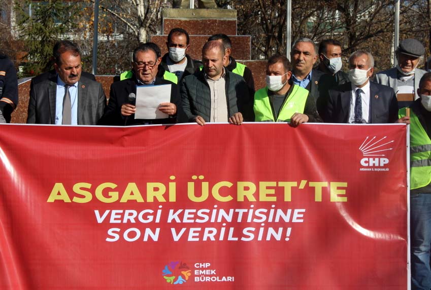 CHP: ASGARİ ÜCRETTE VERGİ KESİNTİSİNE SON VERİLSİN!