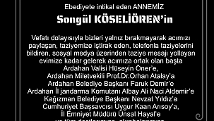 TAZİYE VE TEŞEKKÜR MESAJI