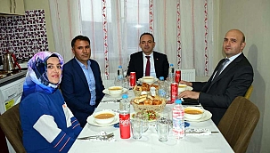 VALİ VE KAYMAKAM, TAÇYILDIZ'IN EVİNE KONUK OLDU