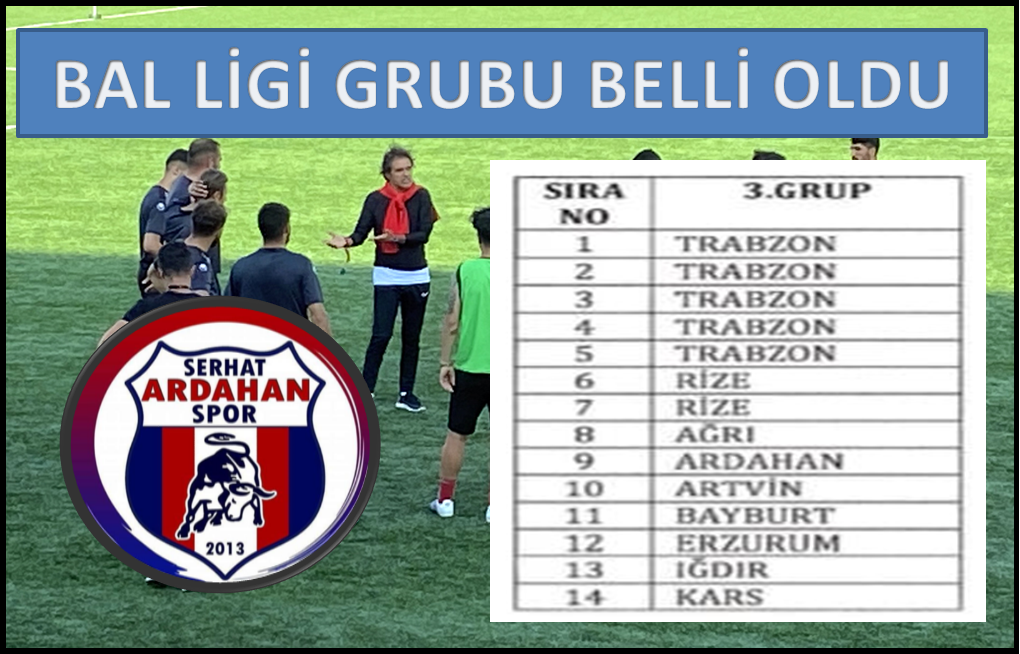 SERHAT ARDAHAN SPOR 3'ÜNCÜ GRUPTA YER ALDI