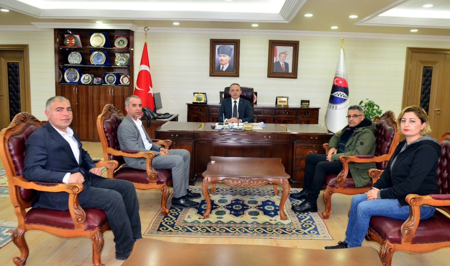 BAŞKAN HİLMİ TOPÇU'DAN VALİ VE BAŞKAN DEMİR'E ZİYARET