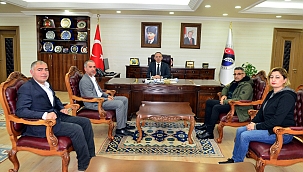 BAŞKAN HİLMİ TOPÇU'DAN VALİ VE BAŞKAN DEMİR'E ZİYARET
