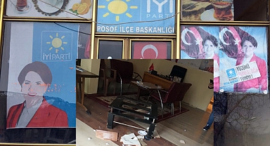 İYİ PARTİ POSOF İLÇE BİNASINA SALDIRI