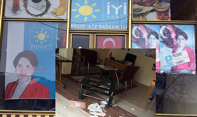 İYİ PARTİ POSOF İLÇE BİNASINA SALDIRI