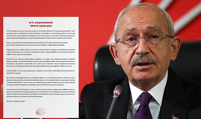 CHP’de kurultay süreci başladı, 81 il başkanından açıklama var!