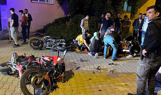 Kağızman'da 2 motosiklet kafa kafaya çarpıştı: 2 ağır yaralı