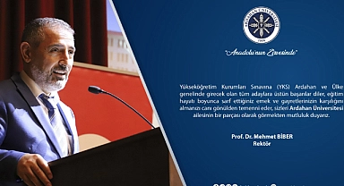 Rektör Biber’den YKS’ye giren öğrencilere başarı mesajı