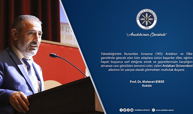 Rektör Biber’den YKS’ye giren öğrencilere başarı mesajı