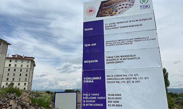 TOKİ yapım çalışmaları başladı