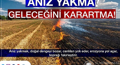 İl Tarım ve Orman Müdürlüğü'nden çiftçilere 'anız' uyarısı