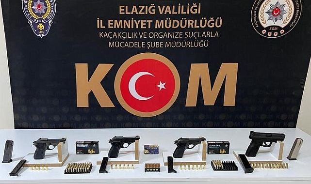 4 adet ruhsatsız tabanca ve 151 adet fişek ele geçirildi