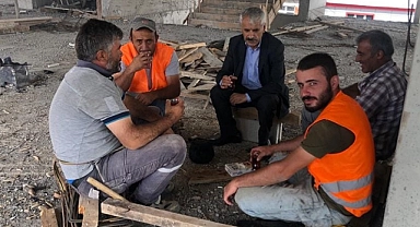 Başkan Gültekin, yeni hizmet binası inşaatını denetledi