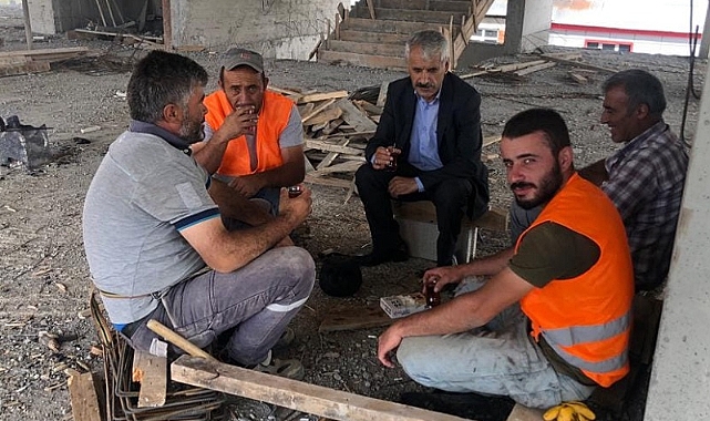 Başkan Gültekin, yeni hizmet binası inşaatını denetledi