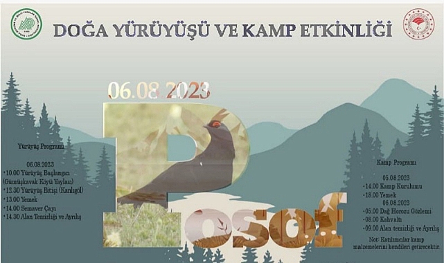 Doğaseverler çadırlarıyla kampa gitti