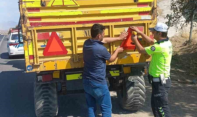 Kazalara karşı önlem, römorklara reflektör takıldı