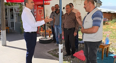 Vali Çiçek ayağının tozuyla esnafı ziyaret etti