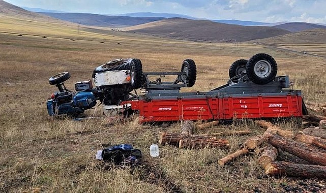Ardahan’da traktör devrildi; 1 ölü