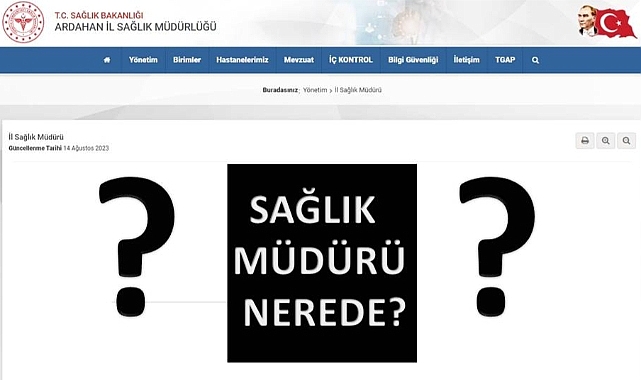 Ardahan il sağlık müdürü nerede?