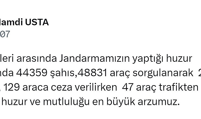 Bingöl'de huzur operasyonu