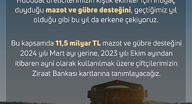 Çiftçiye müjde! Mazot gübre destekleri erken ödenecek