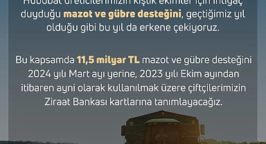 Çiftçiye müjde! Mazot gübre destekleri erken ödenecek