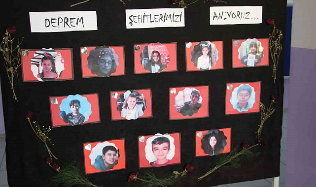 Depremde hayatını kaybeden öğrenciler unutulmadı