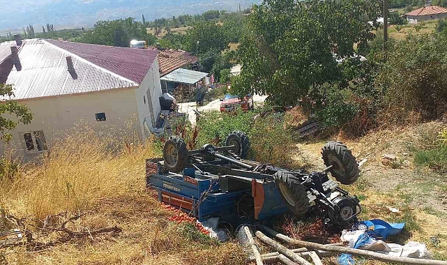 Devrilen çapa motorunun sürücüsü yaralandı